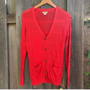 Lucky Brand Blood Orange Knit Cardigan